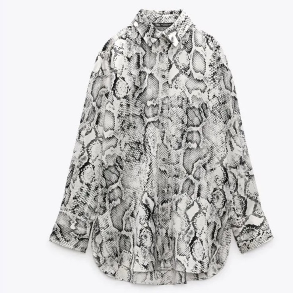 ZARA Oversized Satin Top NWOT